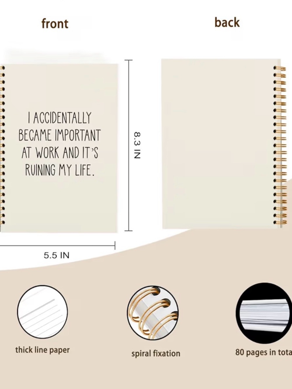 Humorous Work Notebook NWT - Picture 2 of 2
